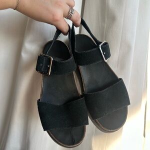 Clarks Black Suede Footwear